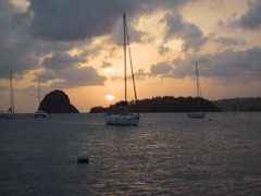 Sonnenuntergang in der Blue Lagoon